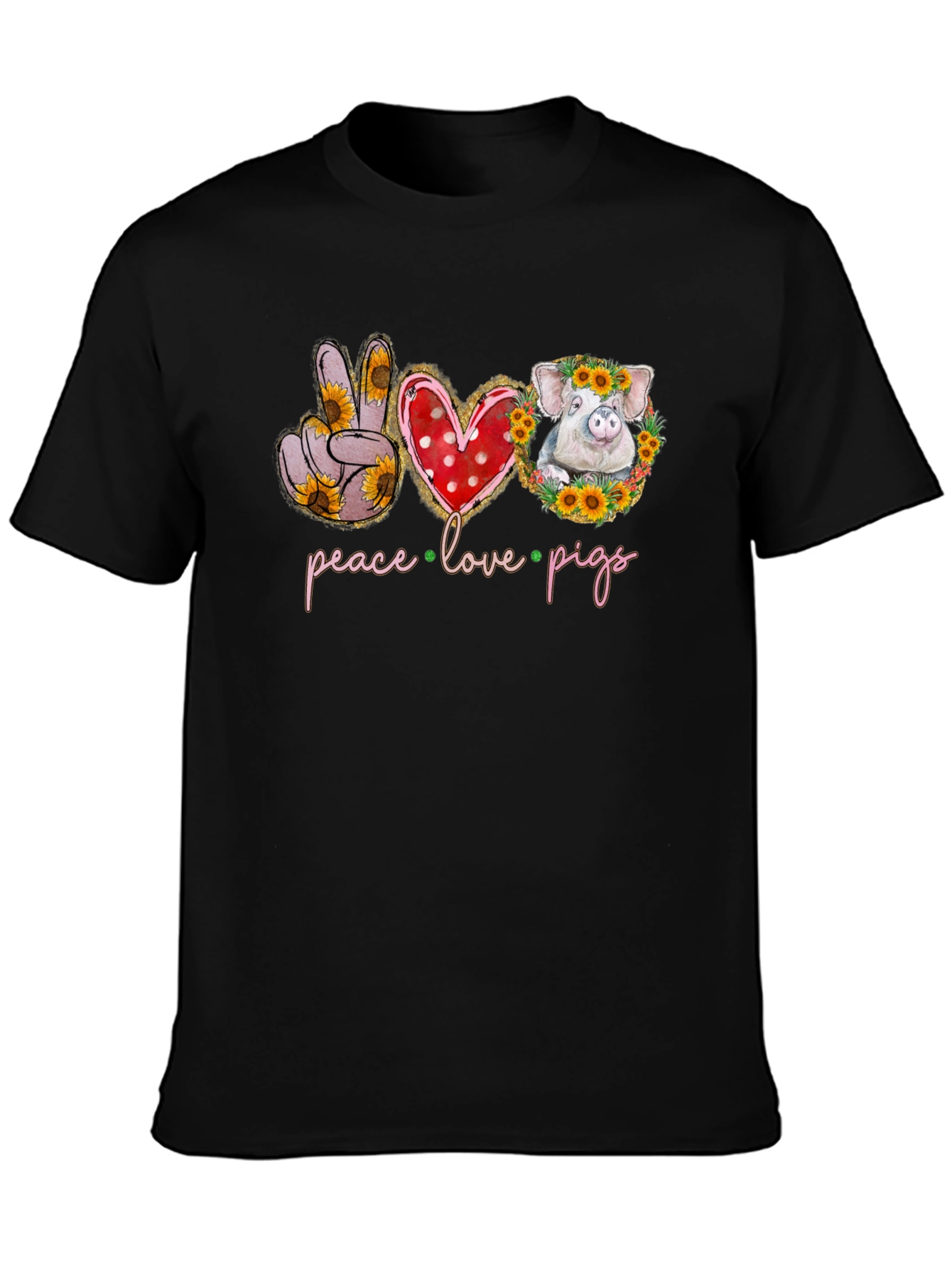 Peace Love Pigs Graphic Tee