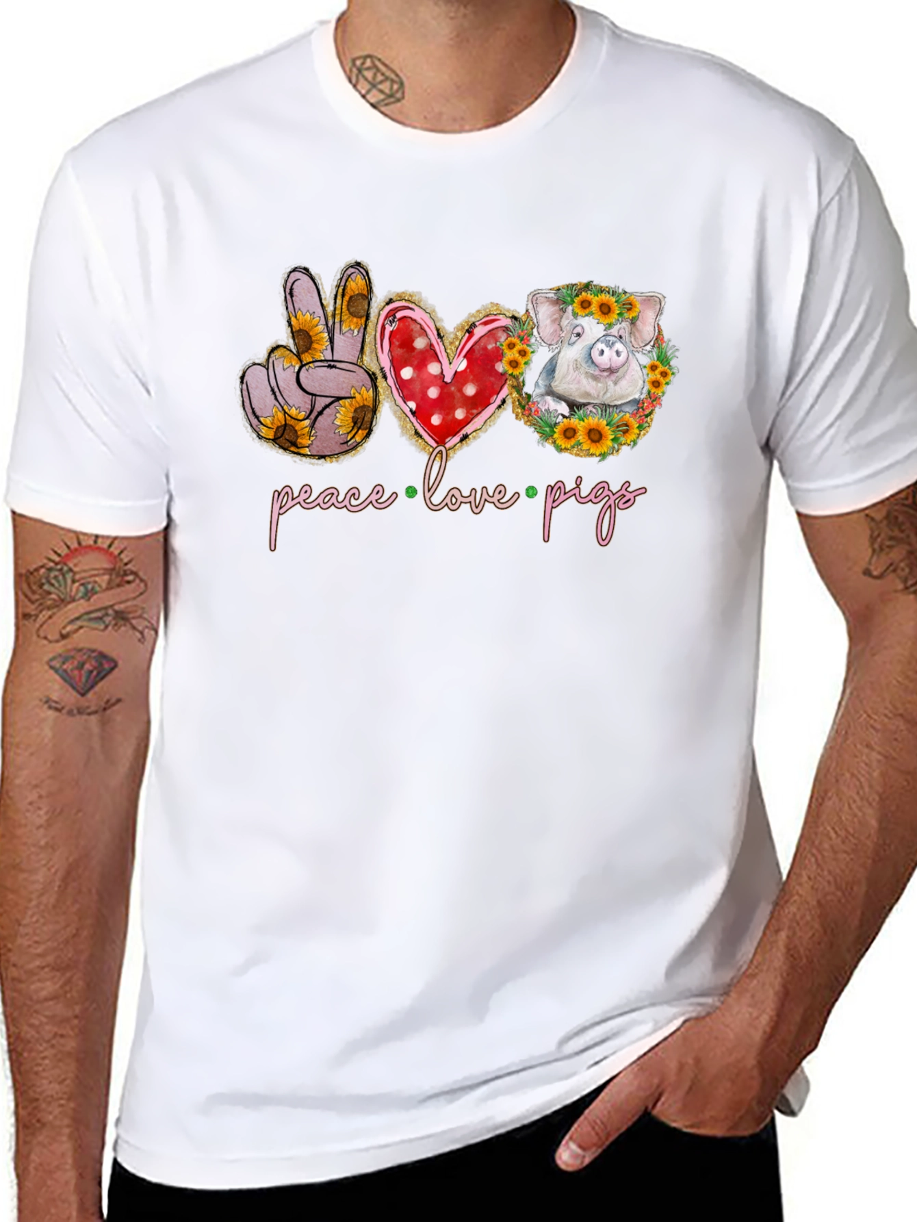 Peace Love Pigs Graphic Tee