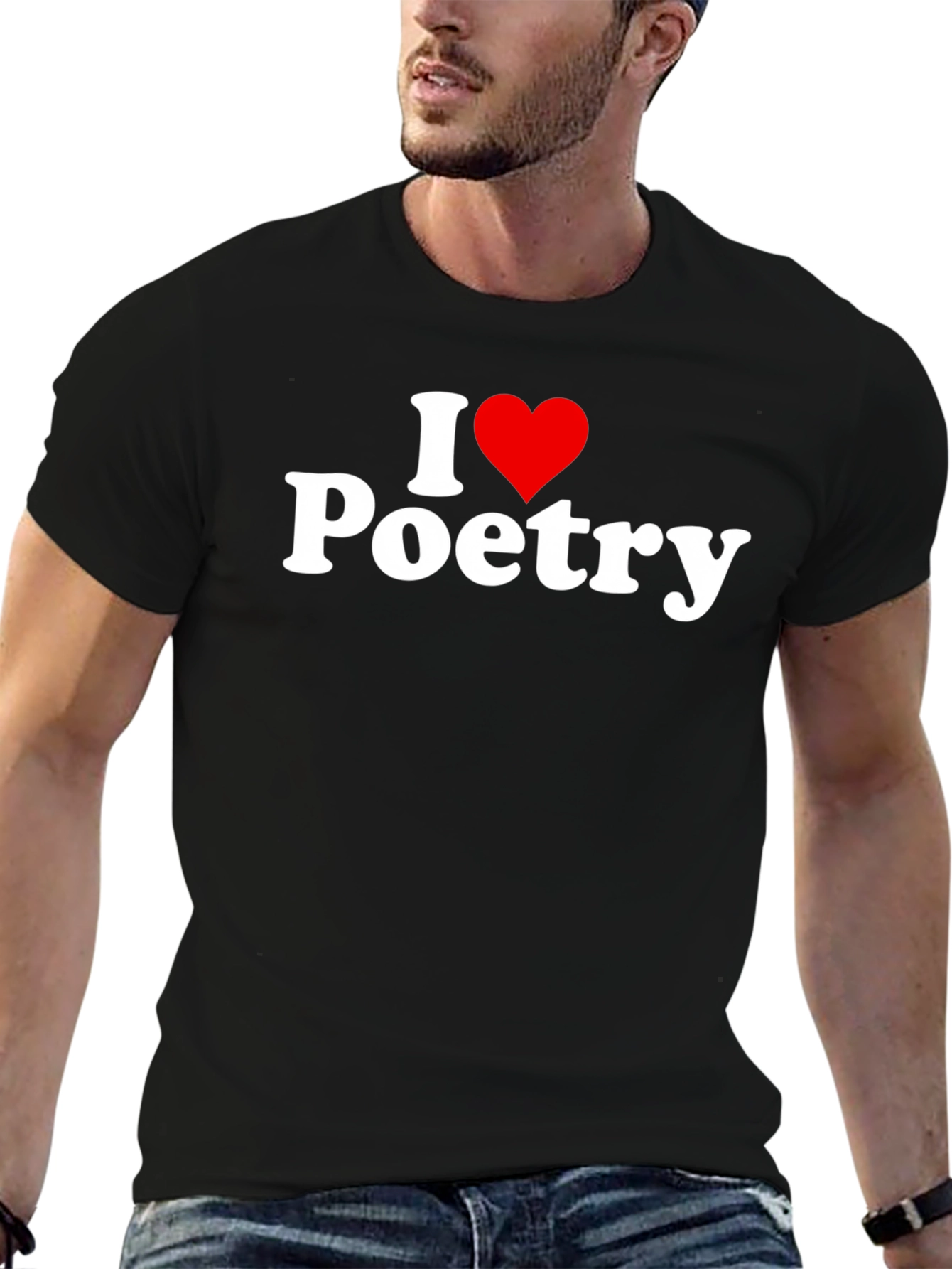 I Heart Poetry Black T-Shirt