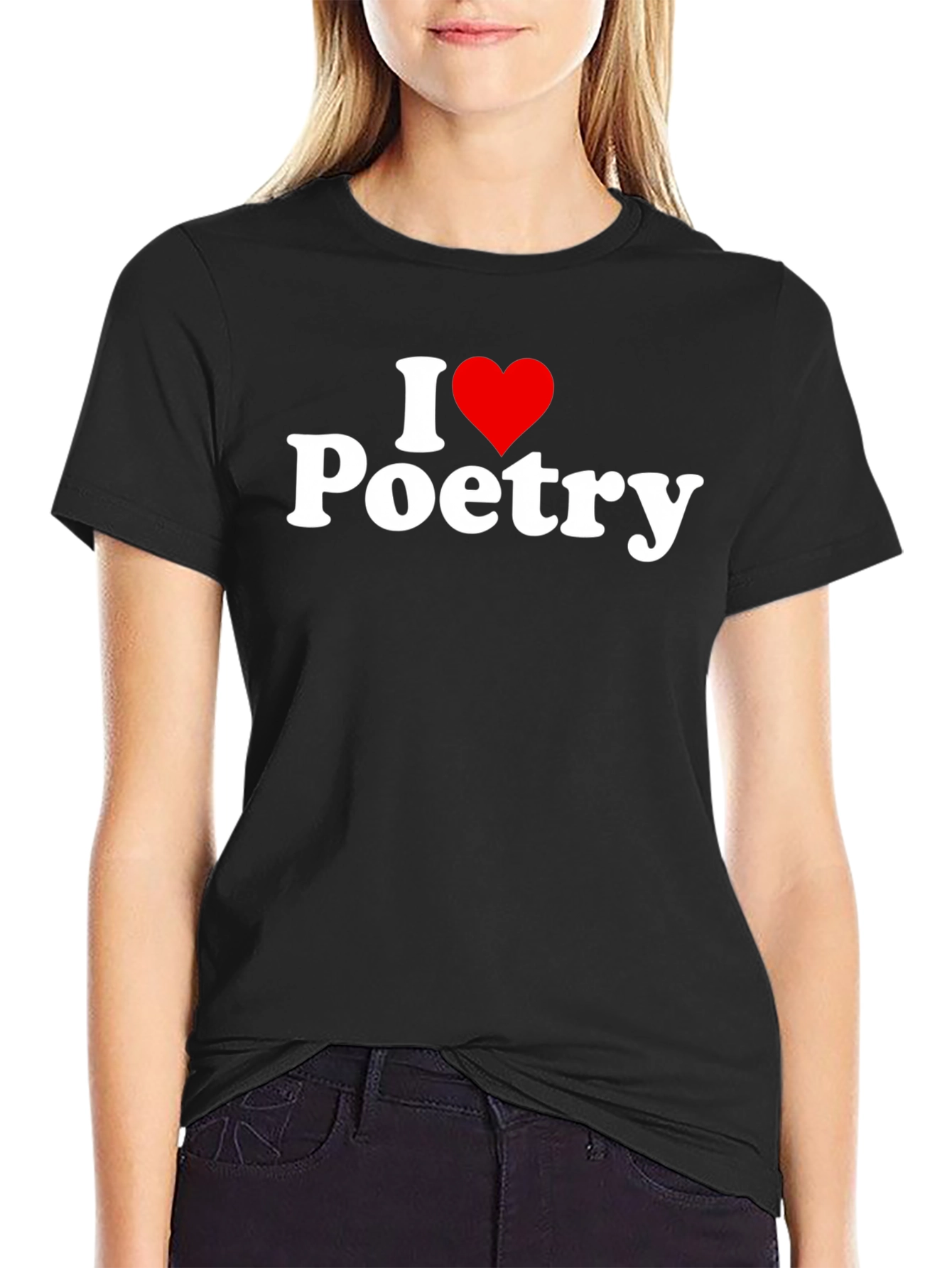 I Heart Poetry Black T-Shirt