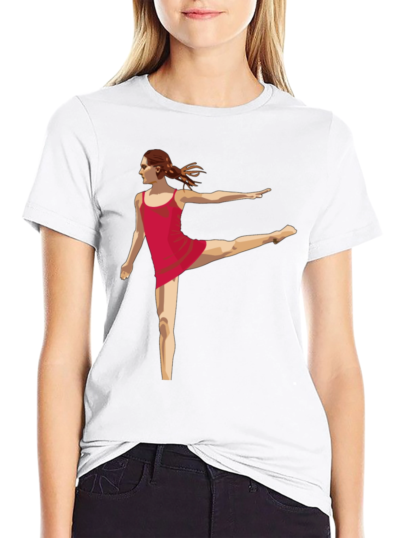 Dancer Graphic Tee - Modern Black T-Shirt