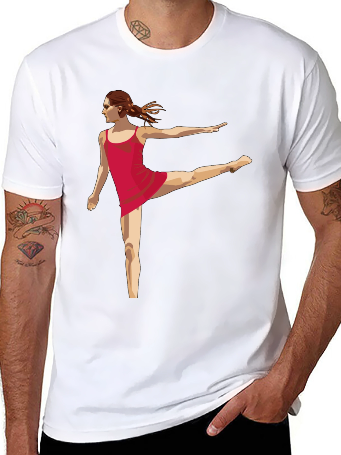 Dancer Graphic Tee - Modern Black T-Shirt