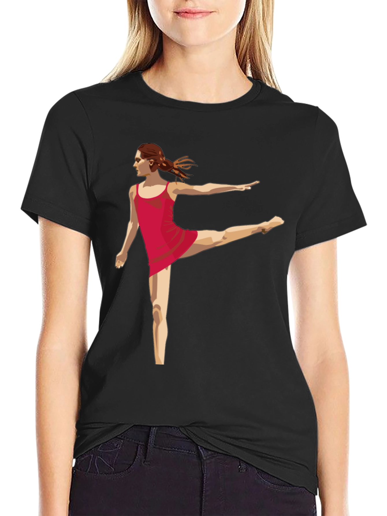Dancer Graphic Tee - Modern Black T-Shirt