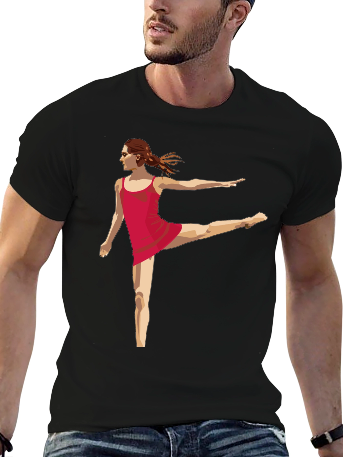 Dancer Graphic Tee - Modern Black T-Shirt