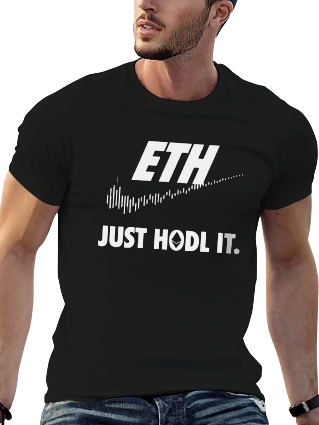 ETH Just Hodl It Black T-Shirt