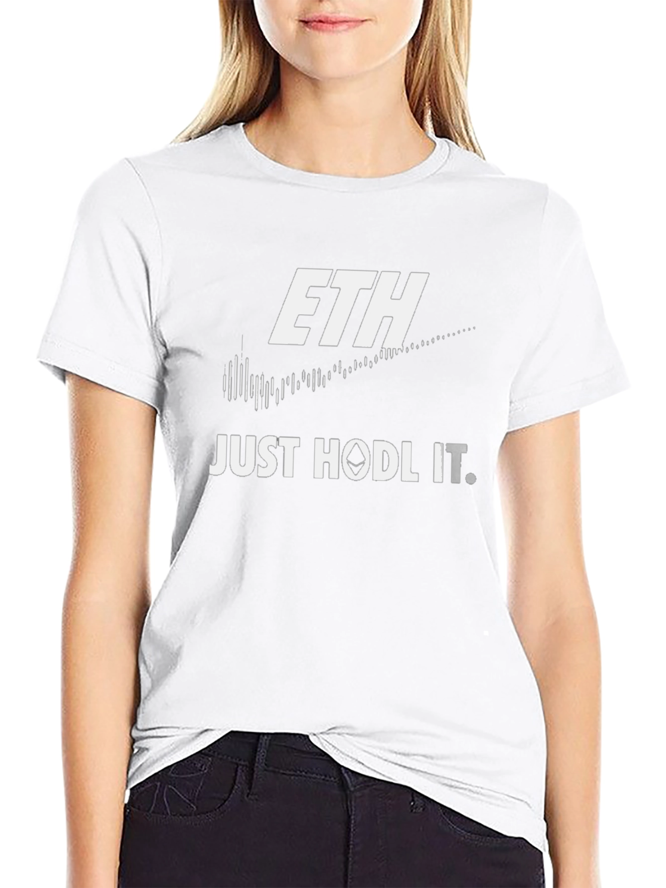 ETH Just Hodl It Black T-Shirt