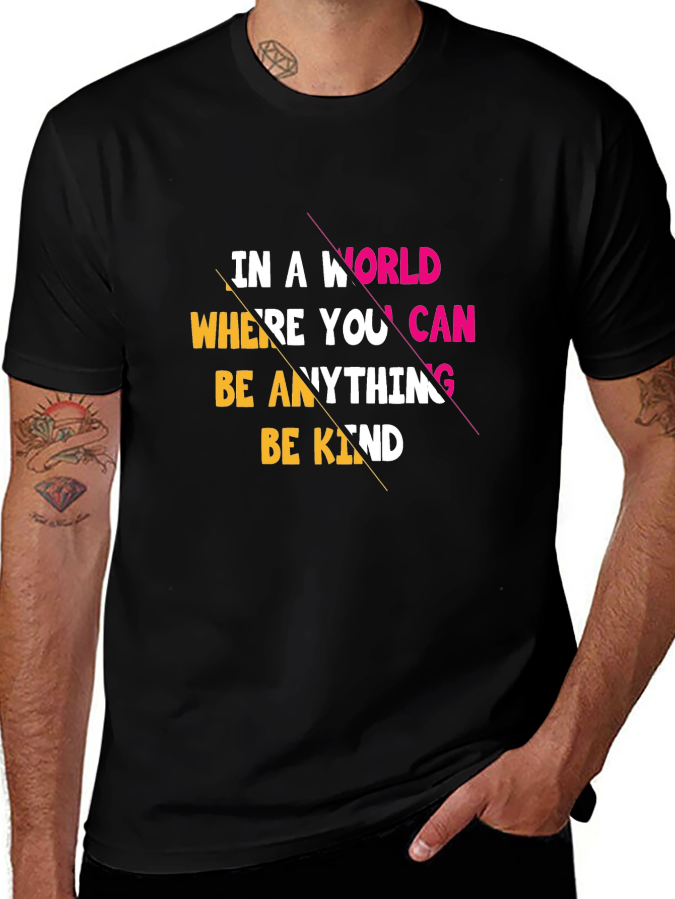 Be Kind Graphic Tee - Mens Black T-Shirt