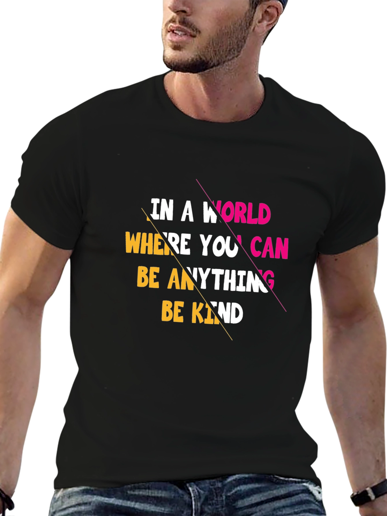 Be Kind Graphic Tee - Mens Black T-Shirt