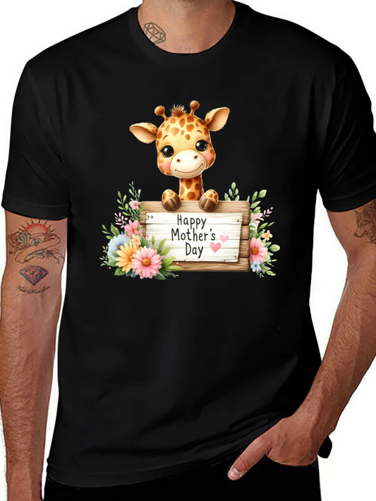 Happy Mothers Day Giraffe Tee