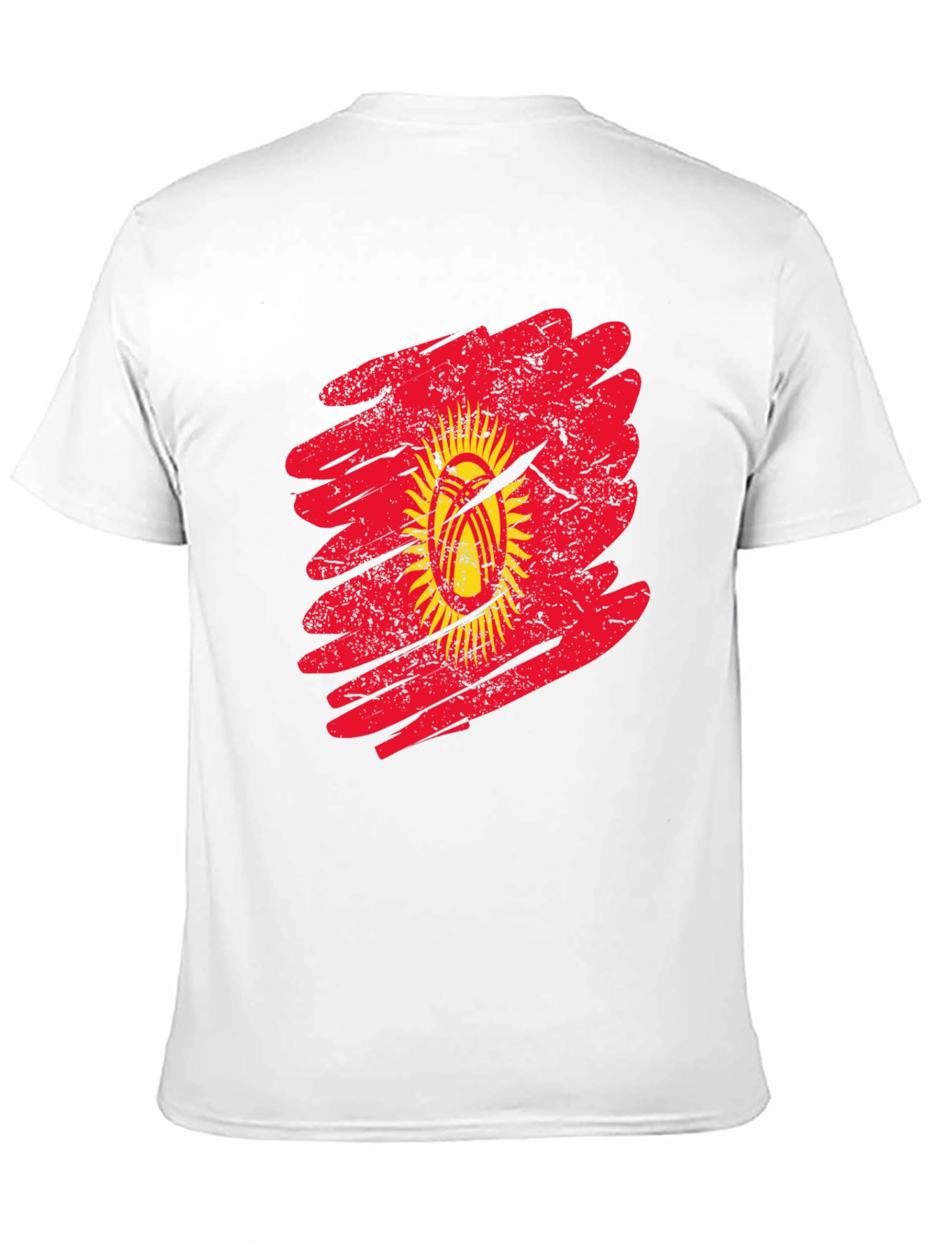 Kyrgyzstan Flag Grunge Graphic T-Shirt