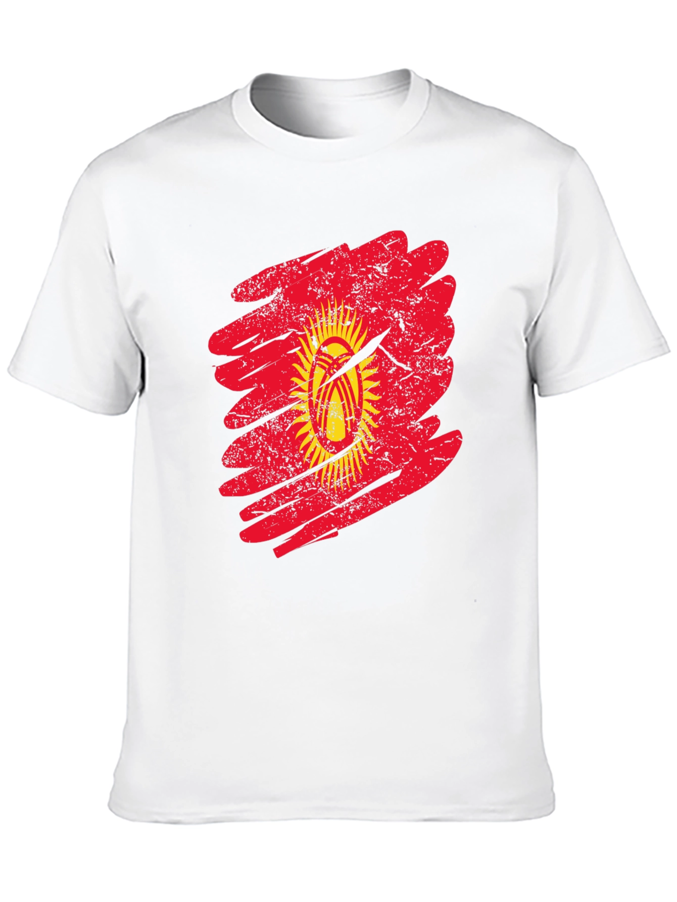 Kyrgyzstan Flag Grunge Graphic T-Shirt