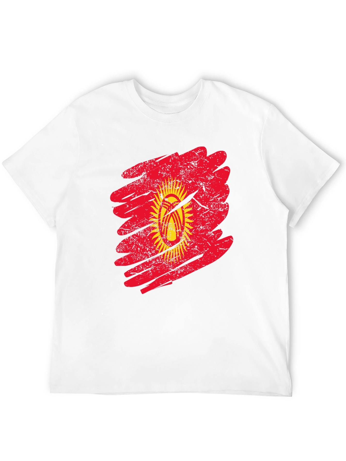 Kyrgyzstan Flag Grunge Graphic T-Shirt