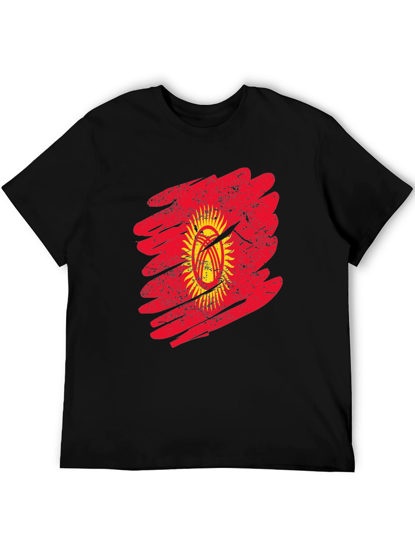 Kyrgyzstan Flag Grunge Graphic T-Shirt