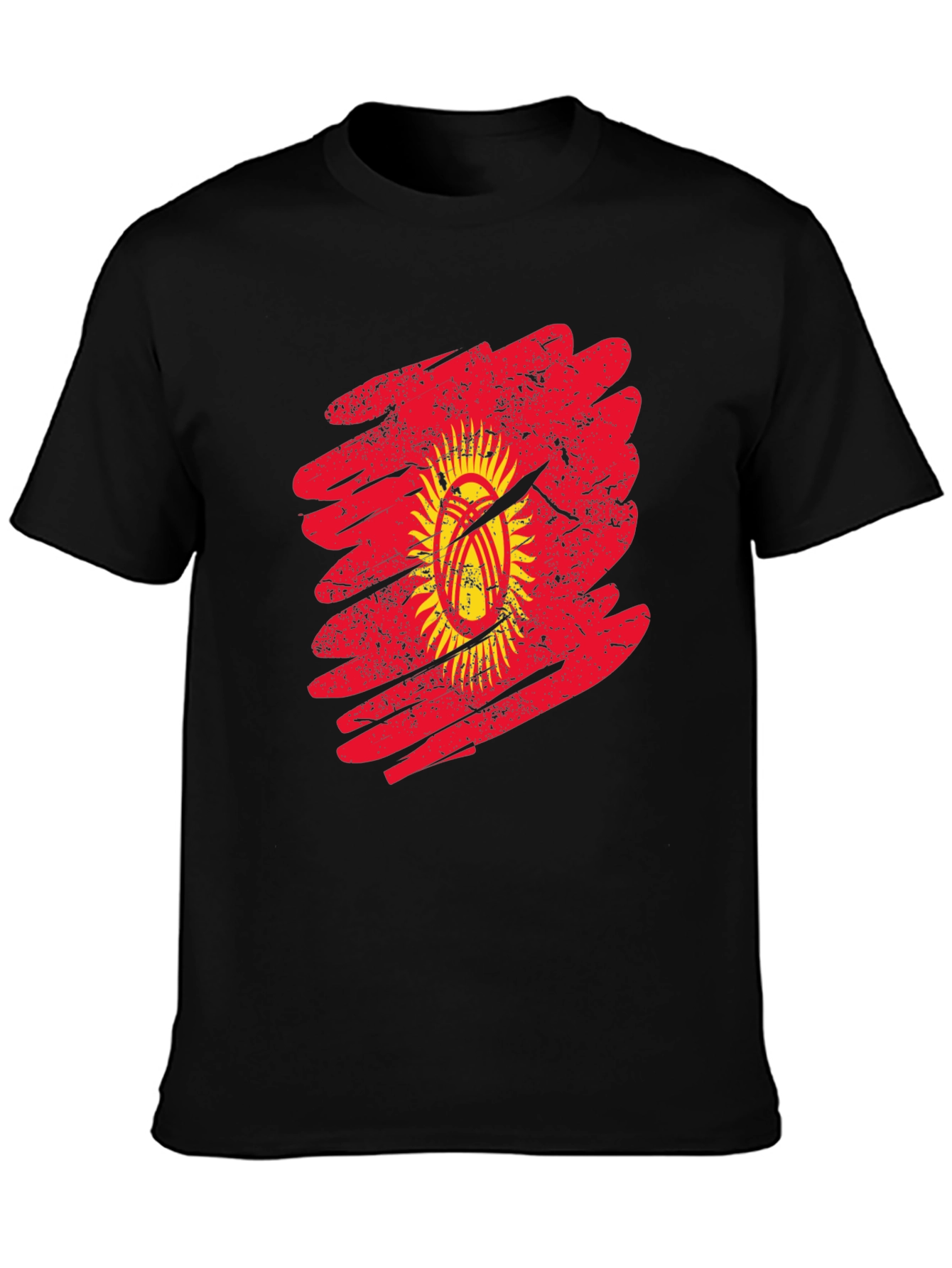 Kyrgyzstan Flag Grunge Graphic T-Shirt