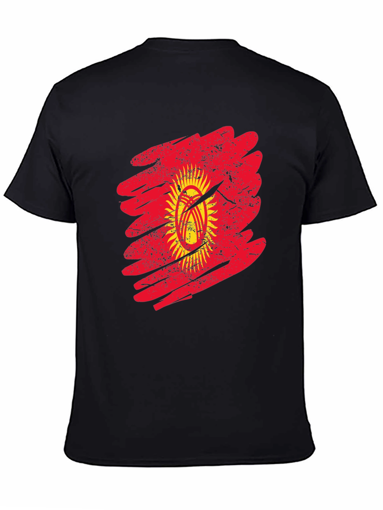 Kyrgyzstan Flag Grunge Graphic T-Shirt