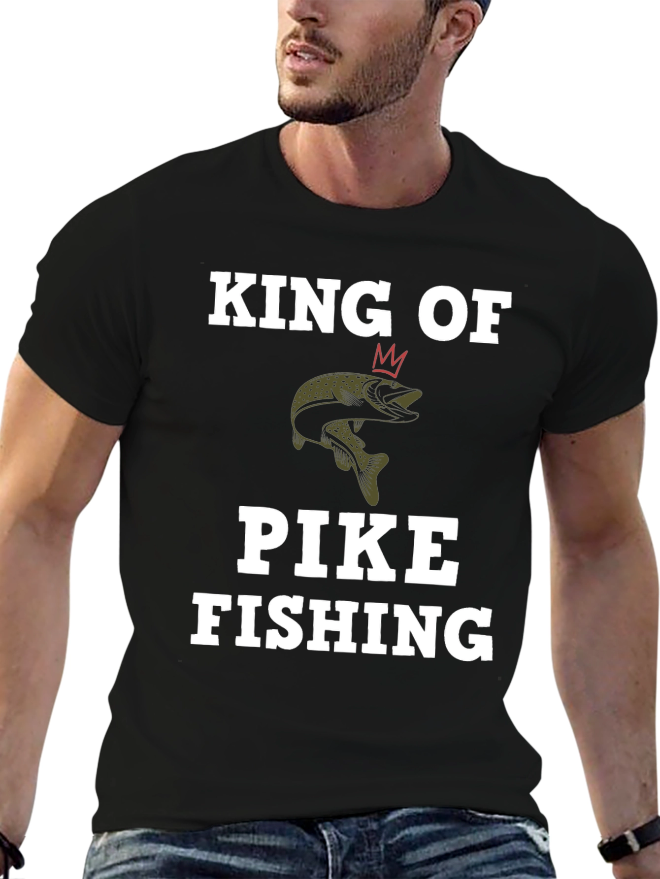 King of Pike Fishing Graphic T-Shirt
