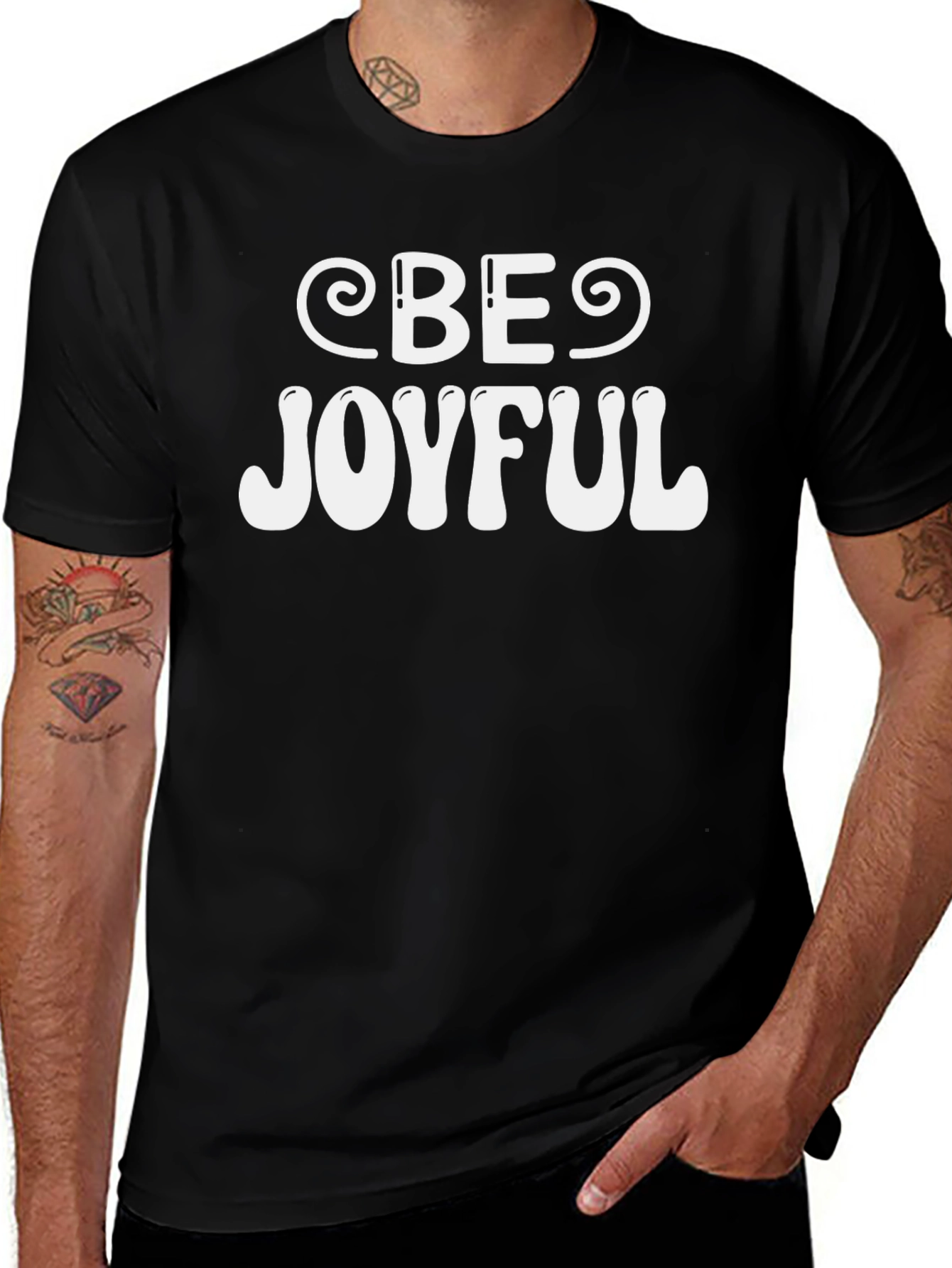 Be Joyful Graphic T-Shirt - Black