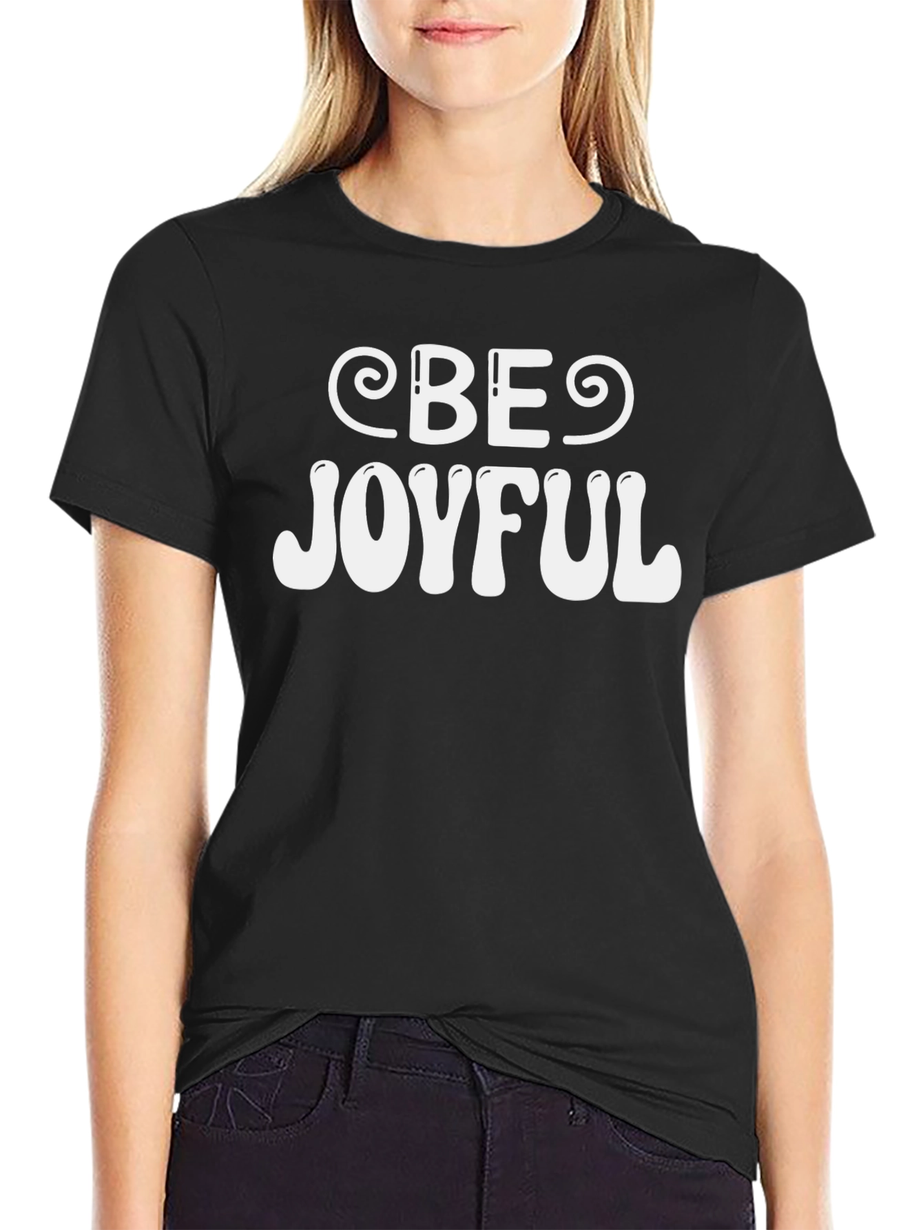 Be Joyful Graphic T-Shirt - Black