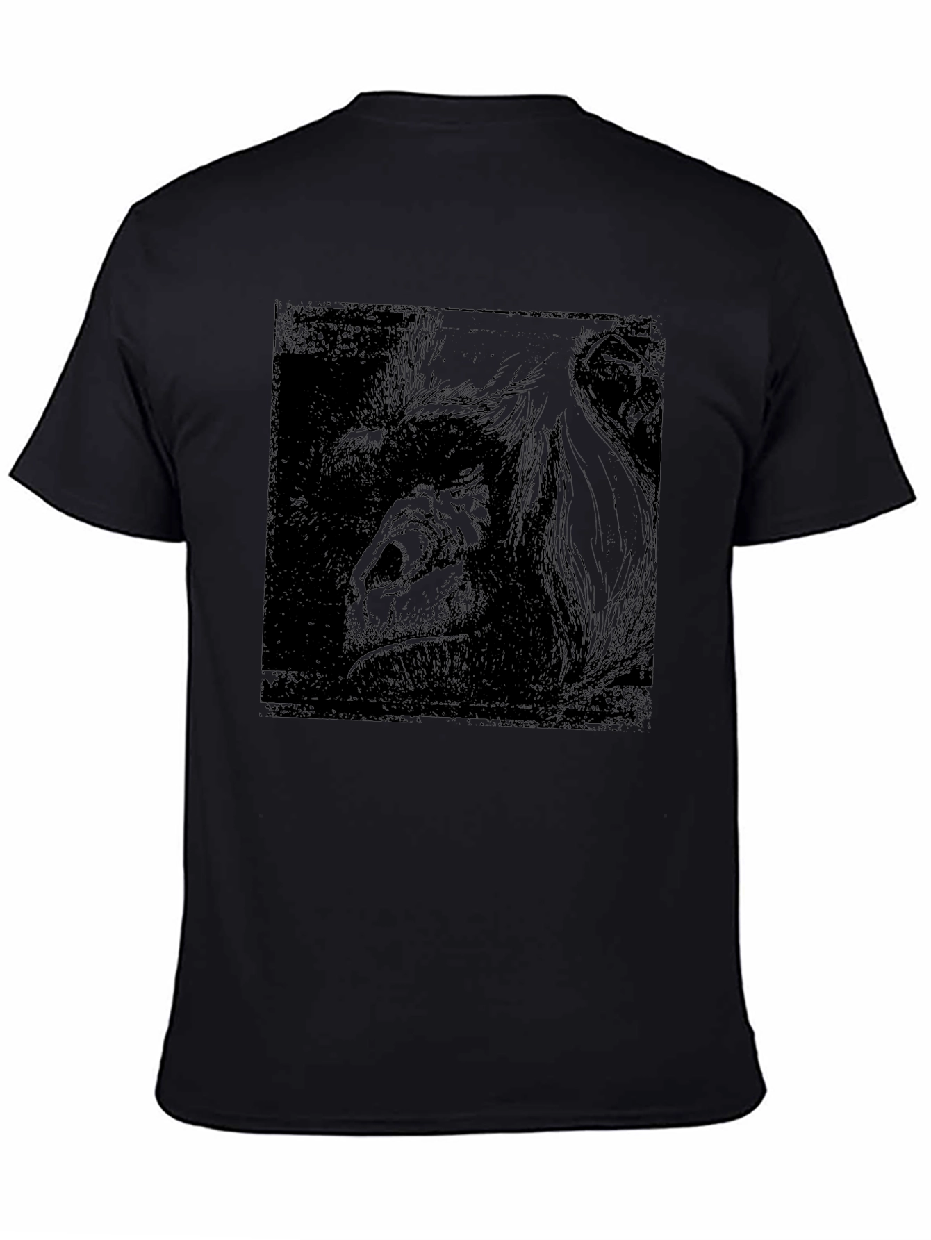 Orangutan Graphic Print Black T-Shirt
