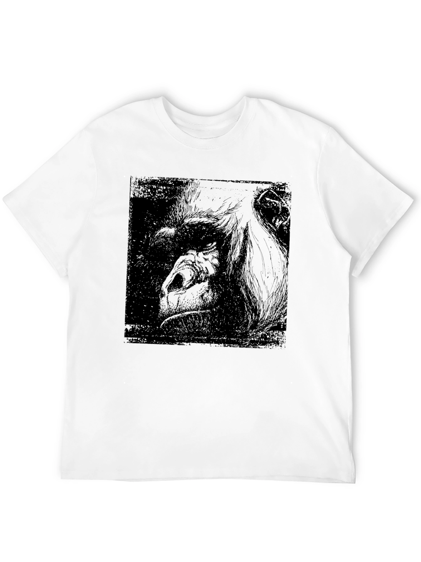 Orangutan Graphic Print Black T-Shirt