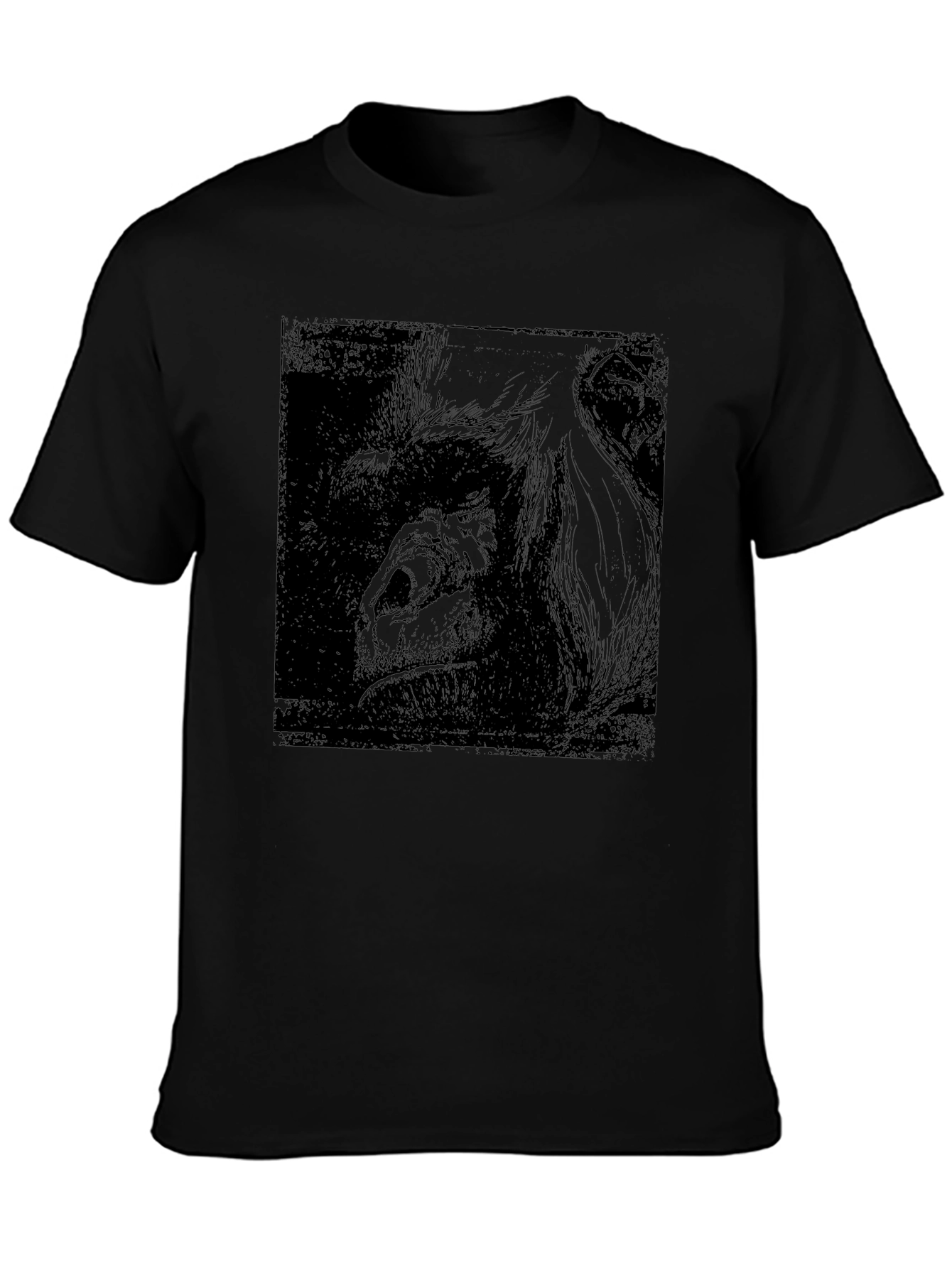 Orangutan Graphic Print Black T-Shirt