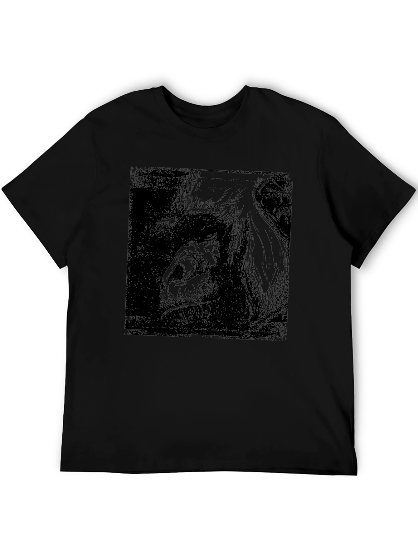 Orangutan Graphic Print Black T-Shirt