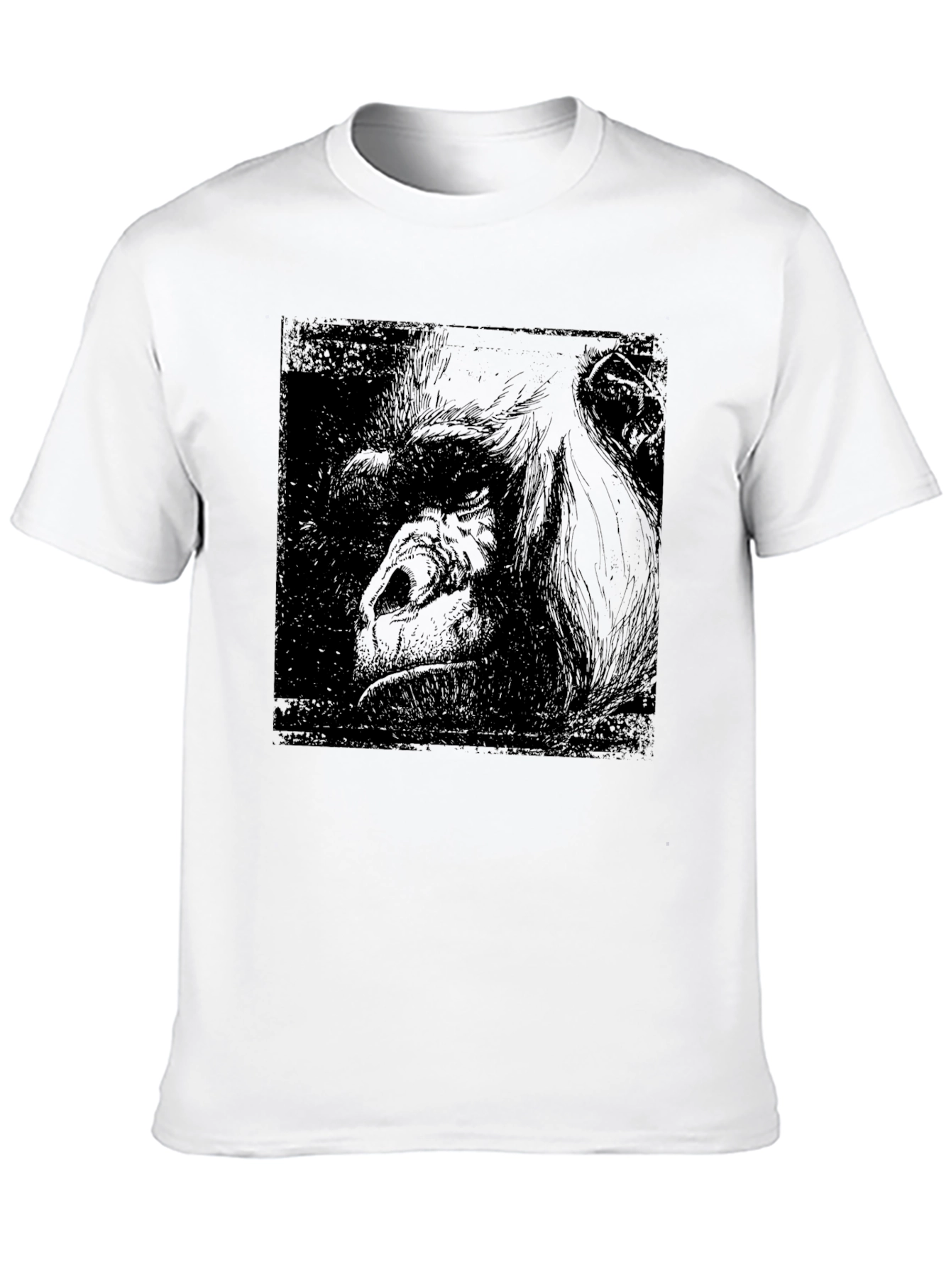 Orangutan Graphic Print Black T-Shirt