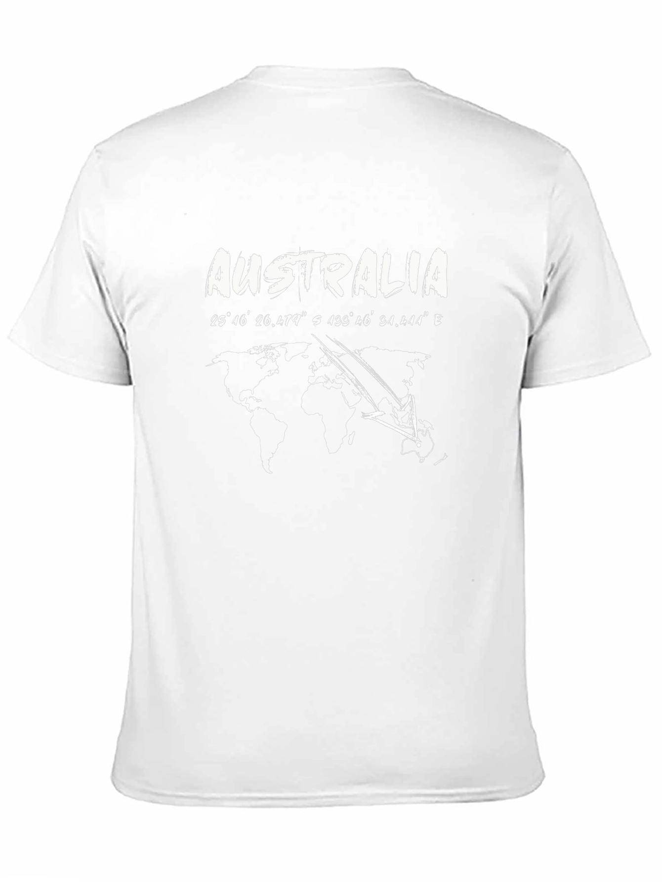 Australia Coordinates Mens Black T-Shirt