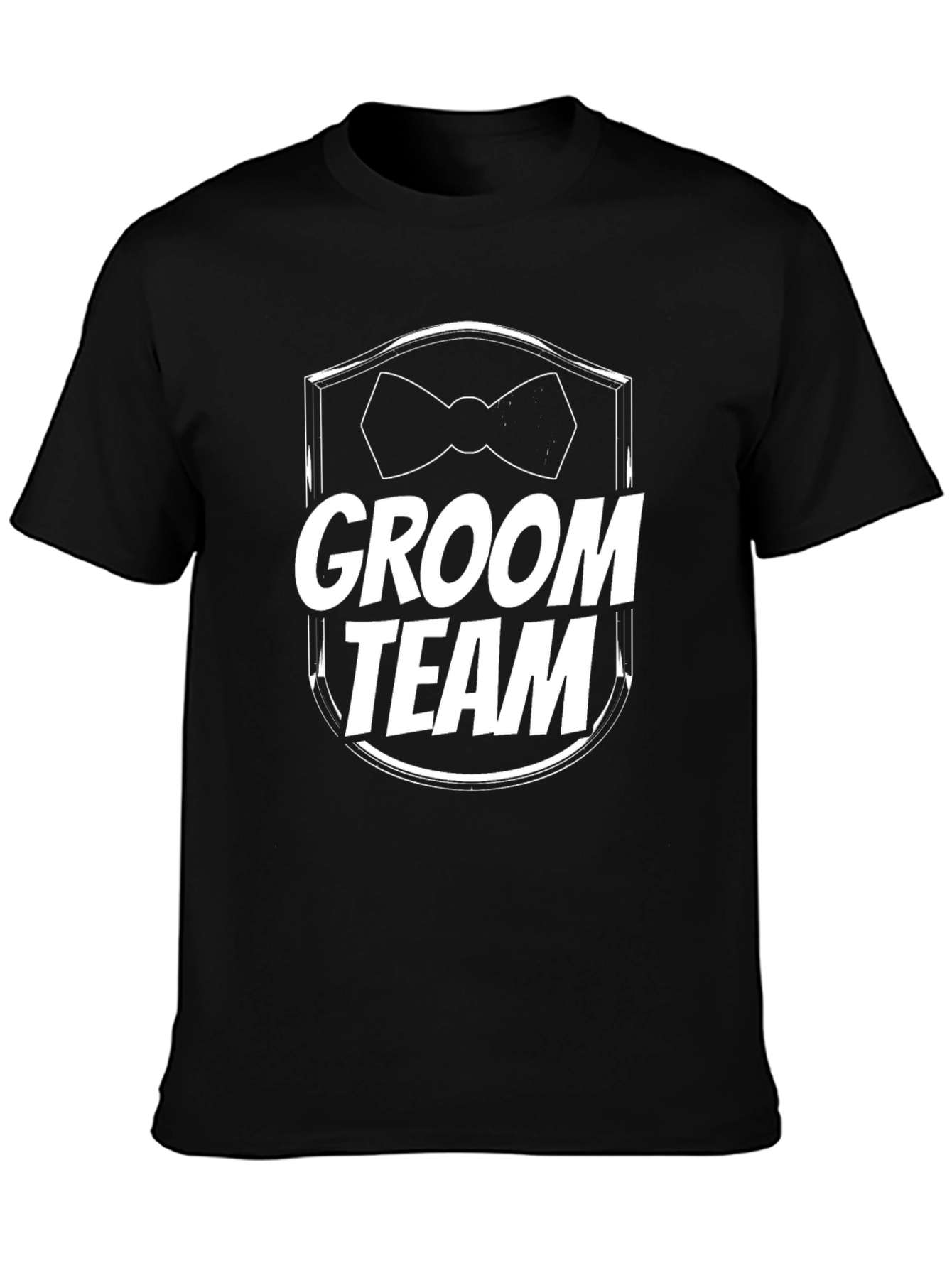 Groom Team T-Shirt - Black Wedding Party Tee