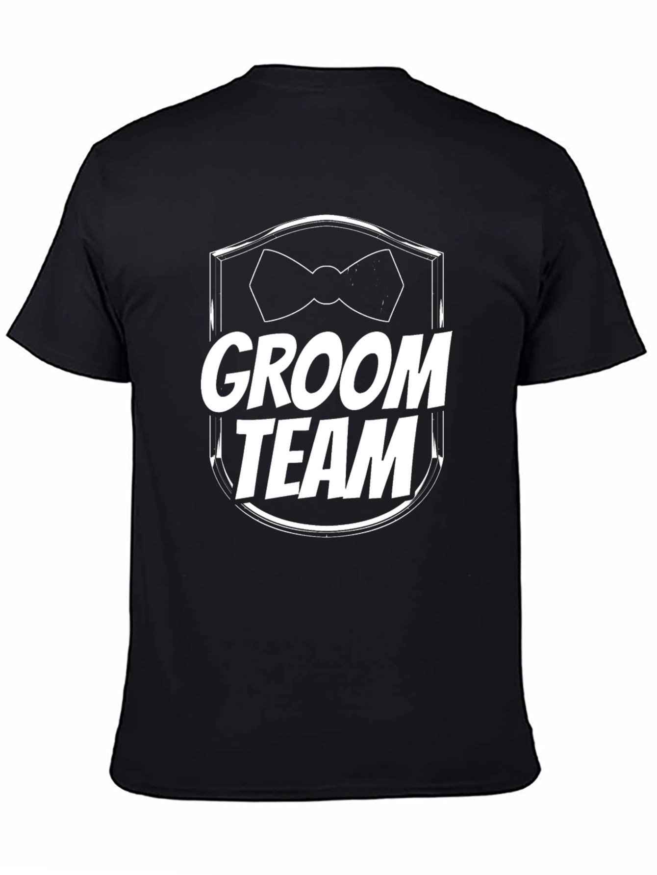 Groom Team T-Shirt - Black Wedding Party Tee
