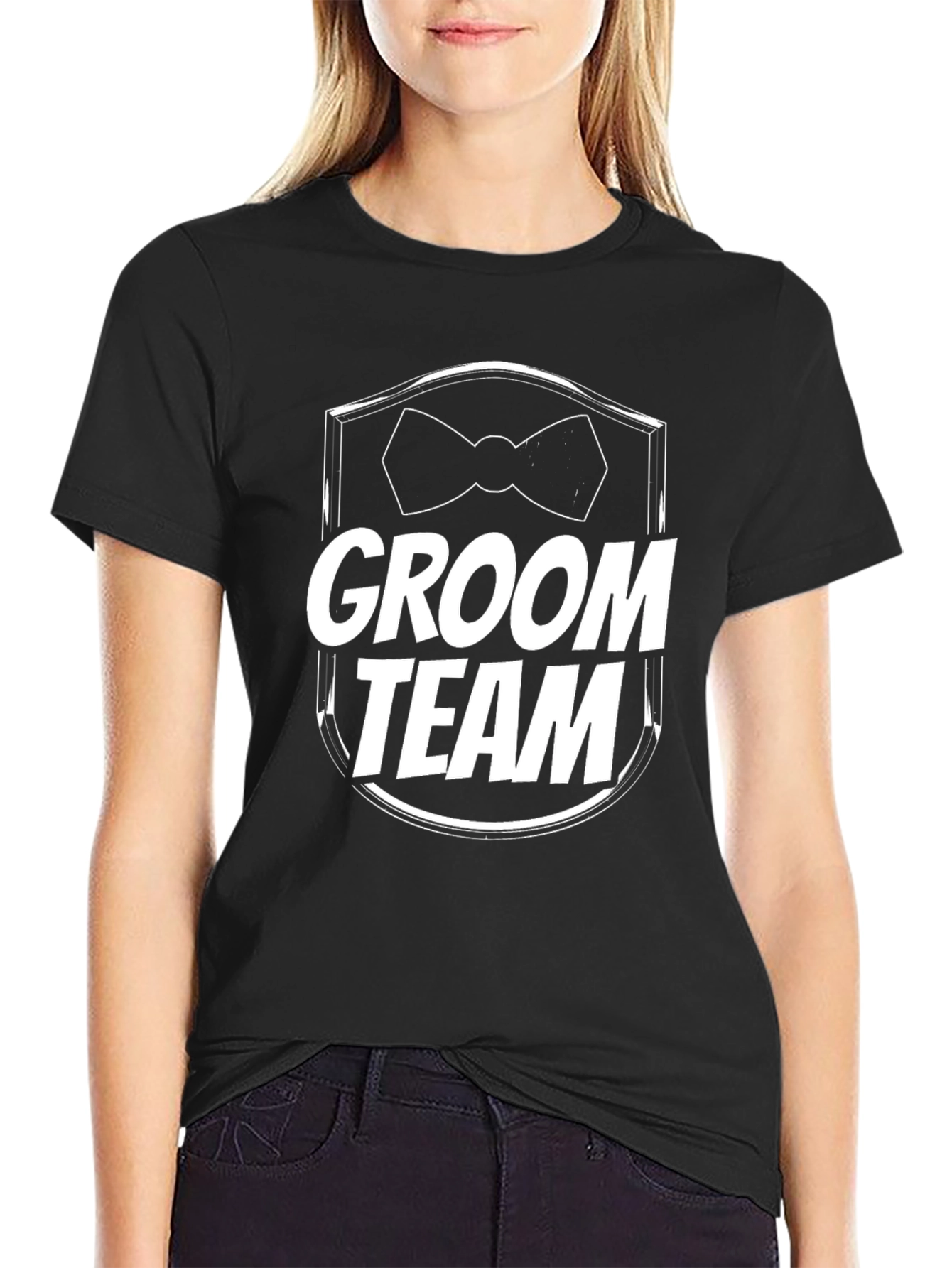 Groom Team T-Shirt - Black Wedding Party Tee