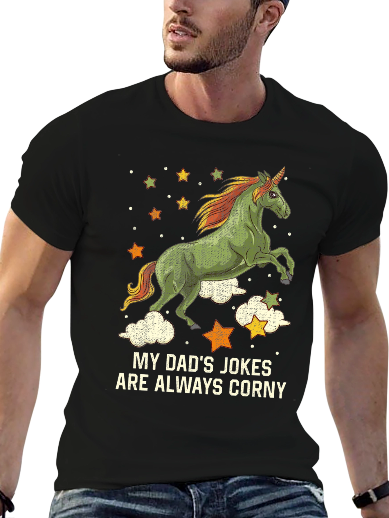 Dad Jokes Unicorn Graphic Tee