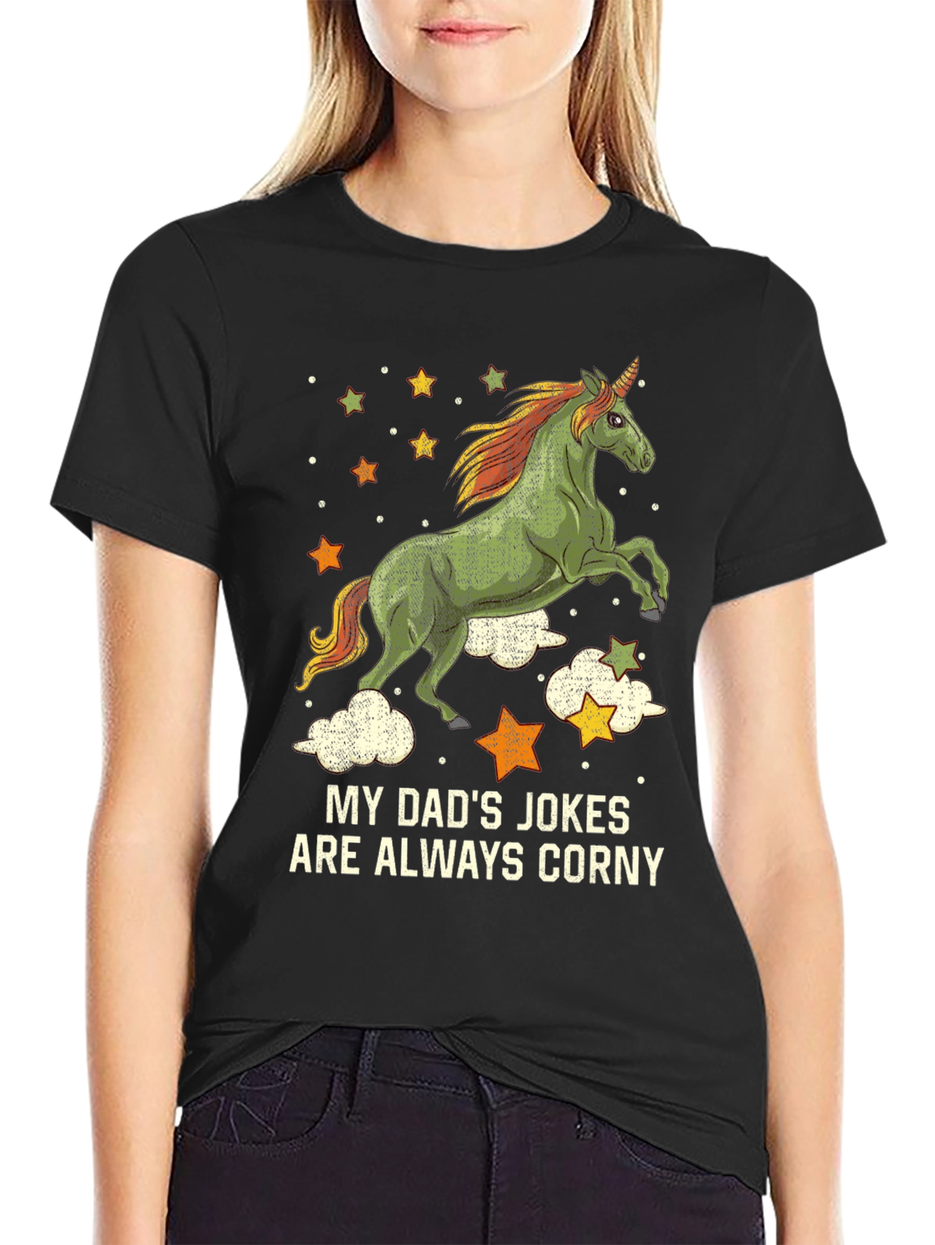Dad Jokes Unicorn Graphic Tee
