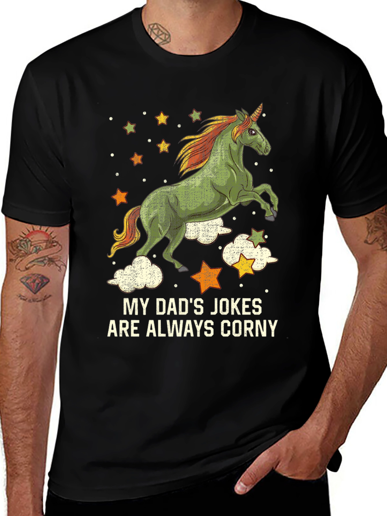Dad Jokes Unicorn Graphic Tee