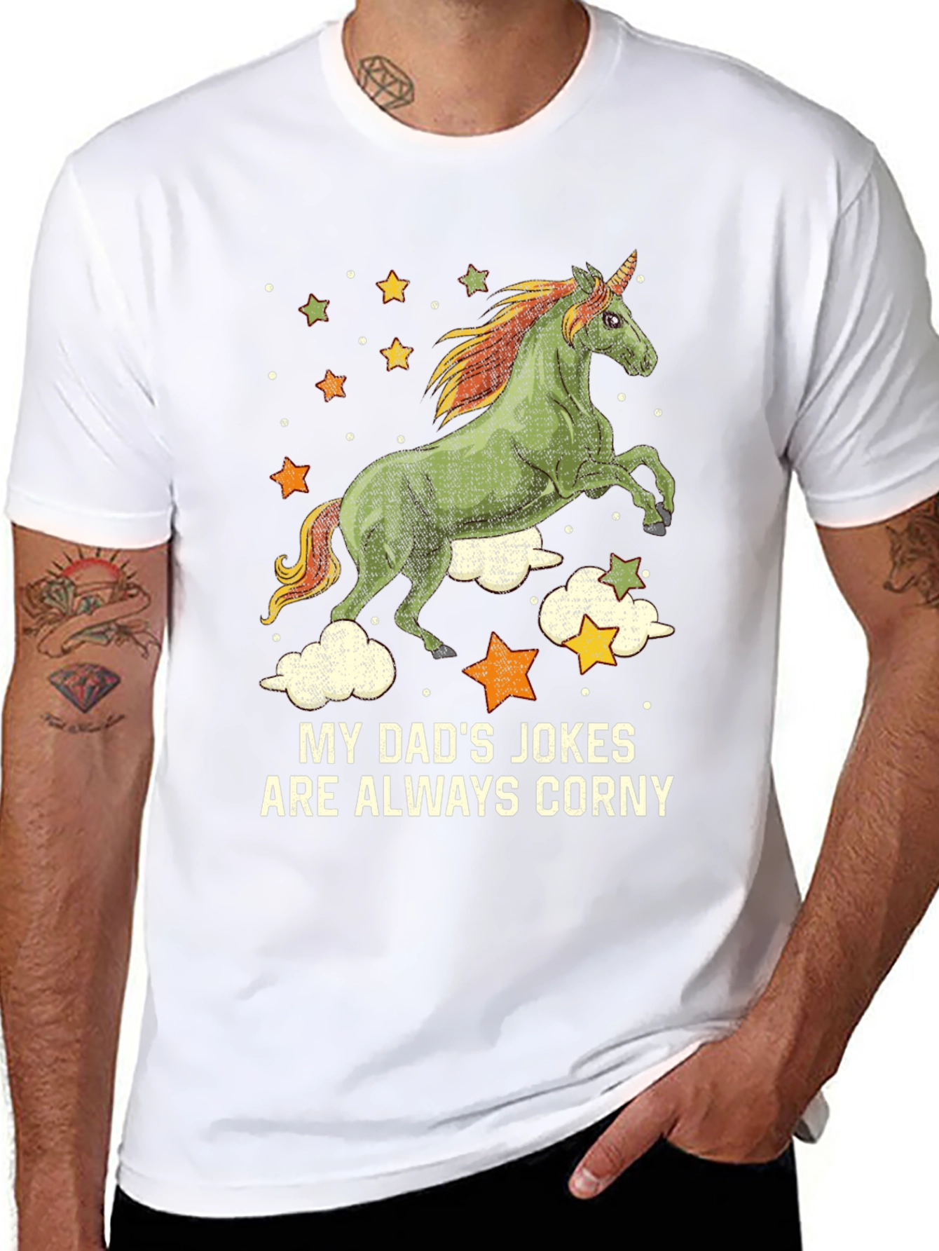 Dad Jokes Unicorn Graphic Tee
