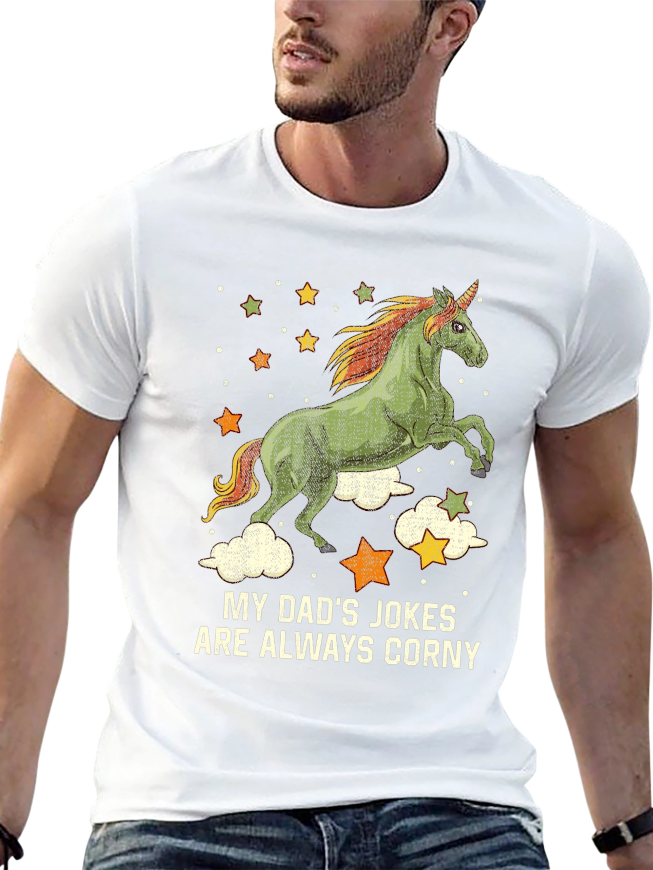Dad Jokes Unicorn Graphic Tee