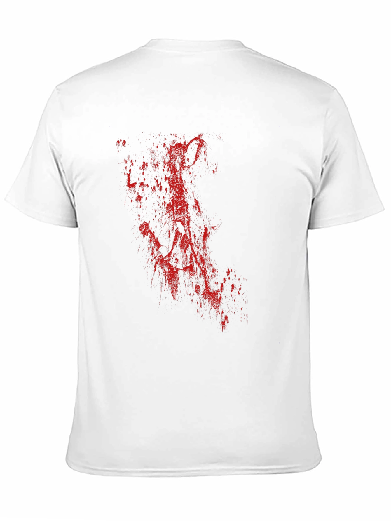 Mens Black T-Shirt with Red Abstract Print