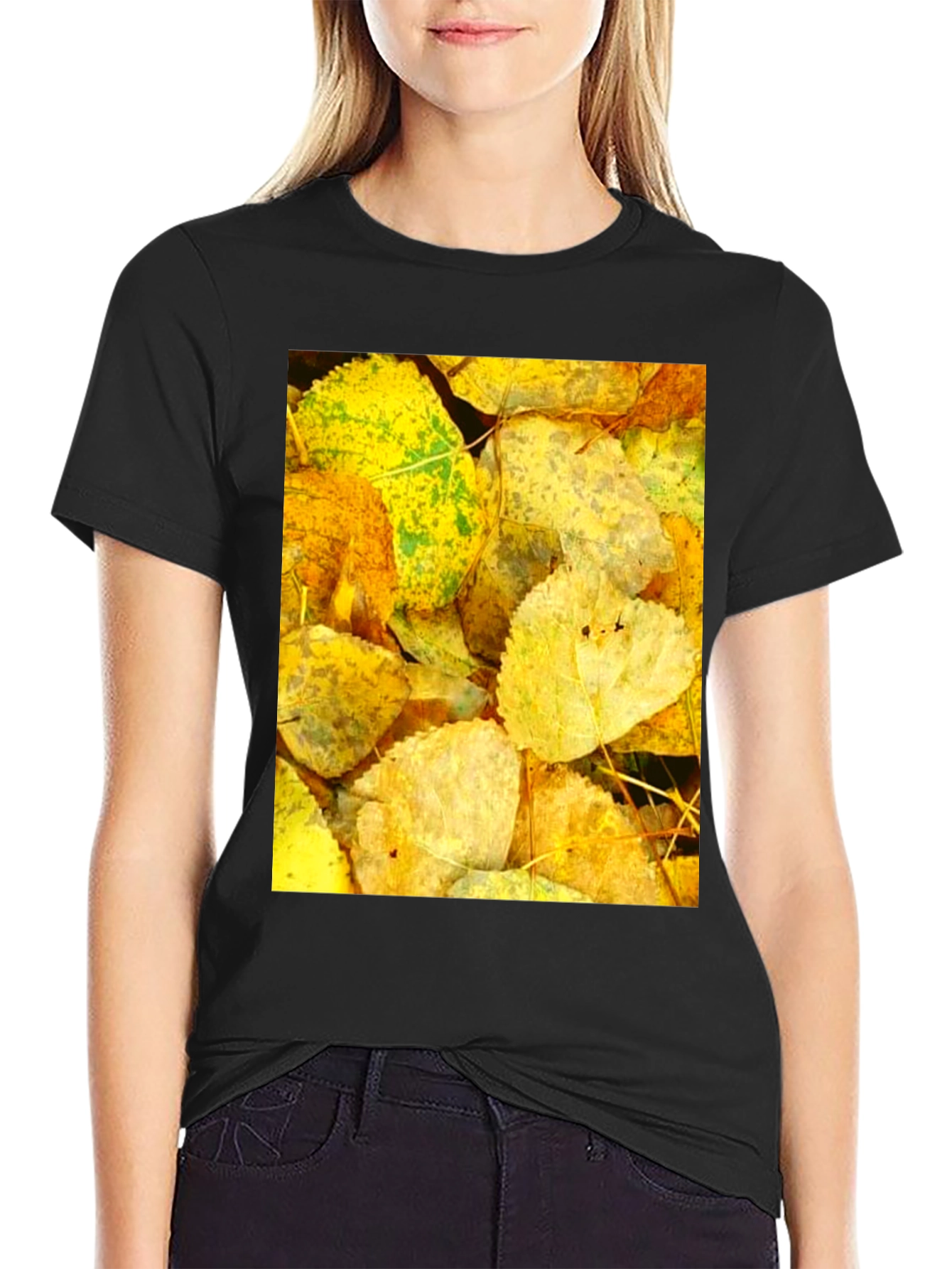 Autumn Leaves Graphic Tee - Nature Inspired Design