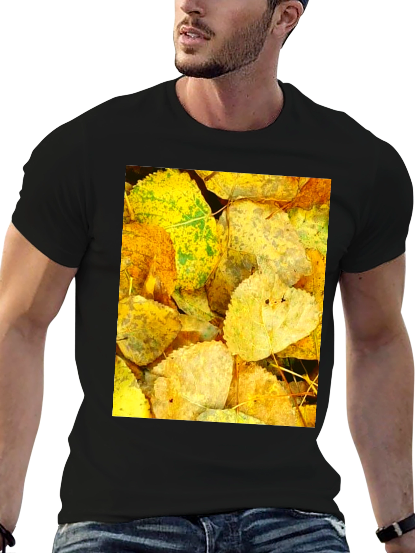 Autumn Leaves Graphic Tee - Nature Inspired Design