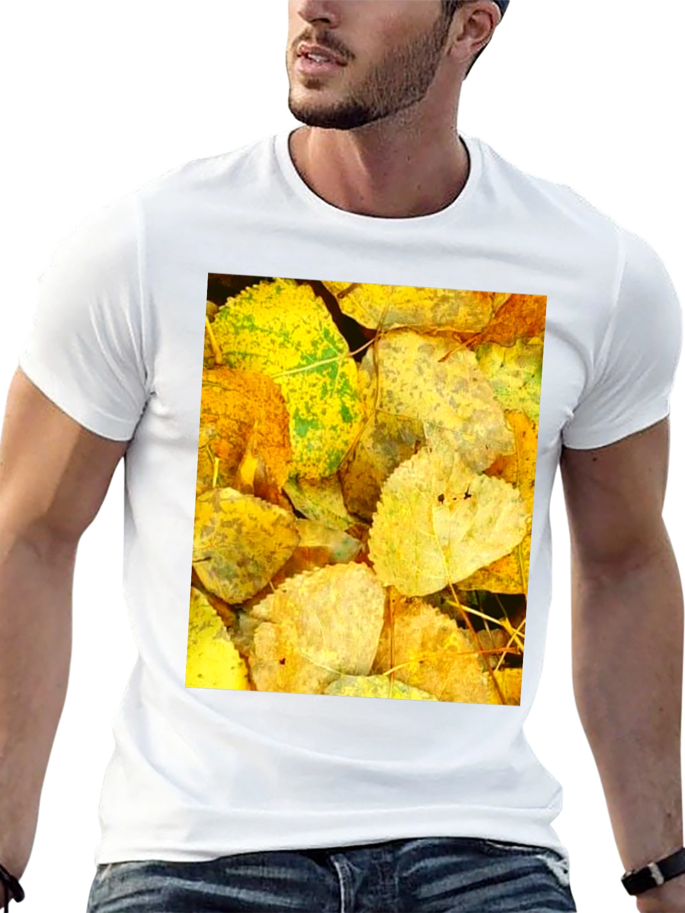 Autumn Leaves Graphic Tee - Nature Inspired Design
