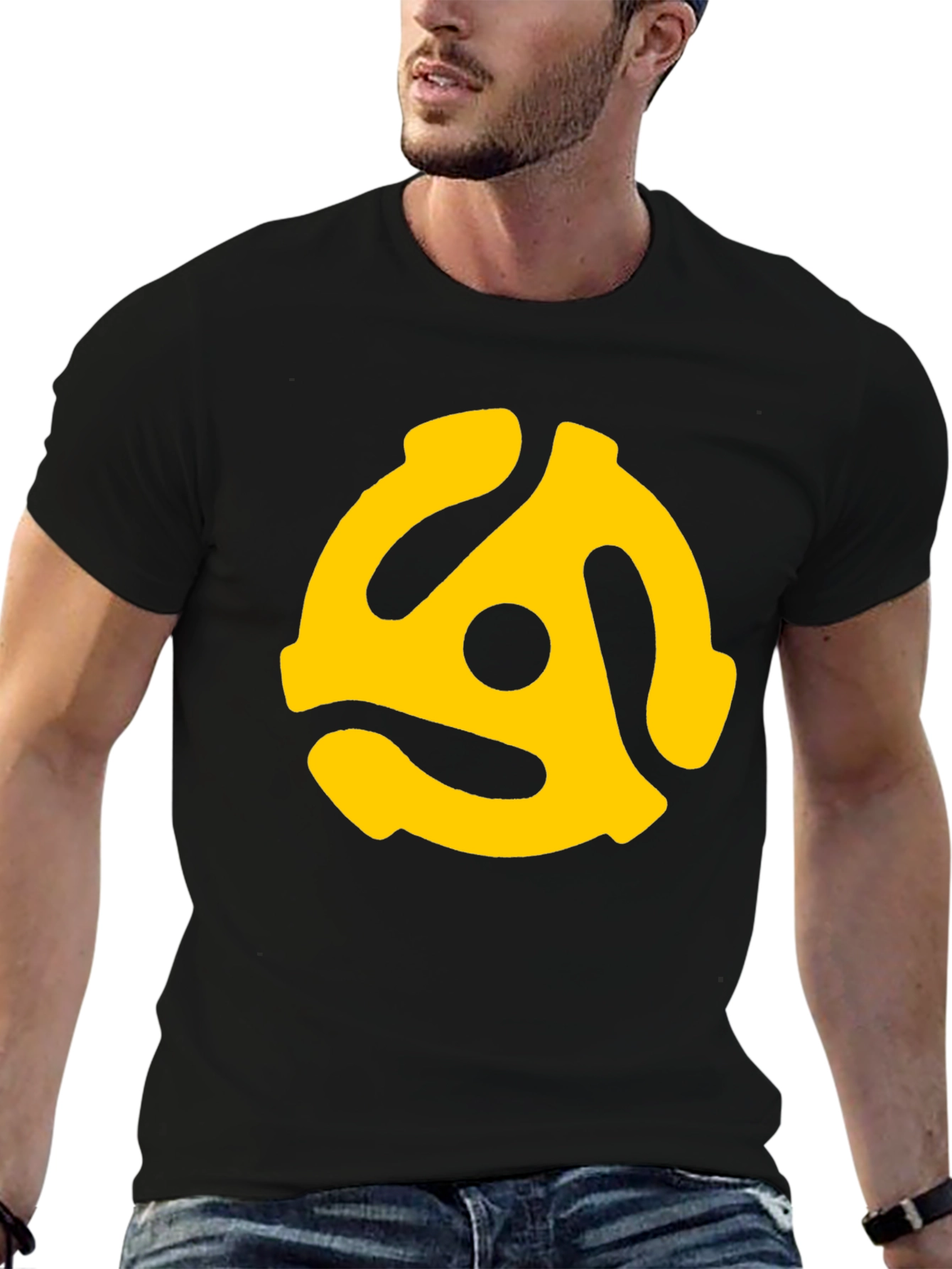 Retro 45 RPM Record Adapter T-Shirt