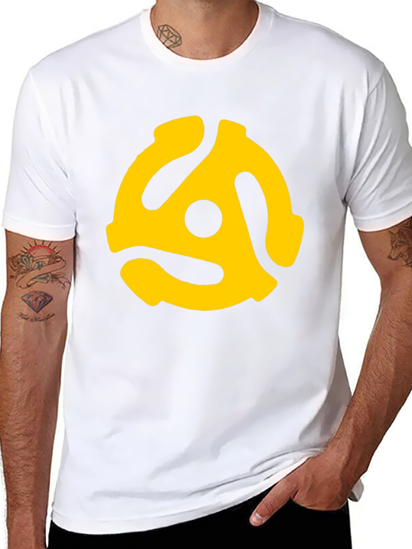 Retro 45 RPM Record Adapter T-Shirt