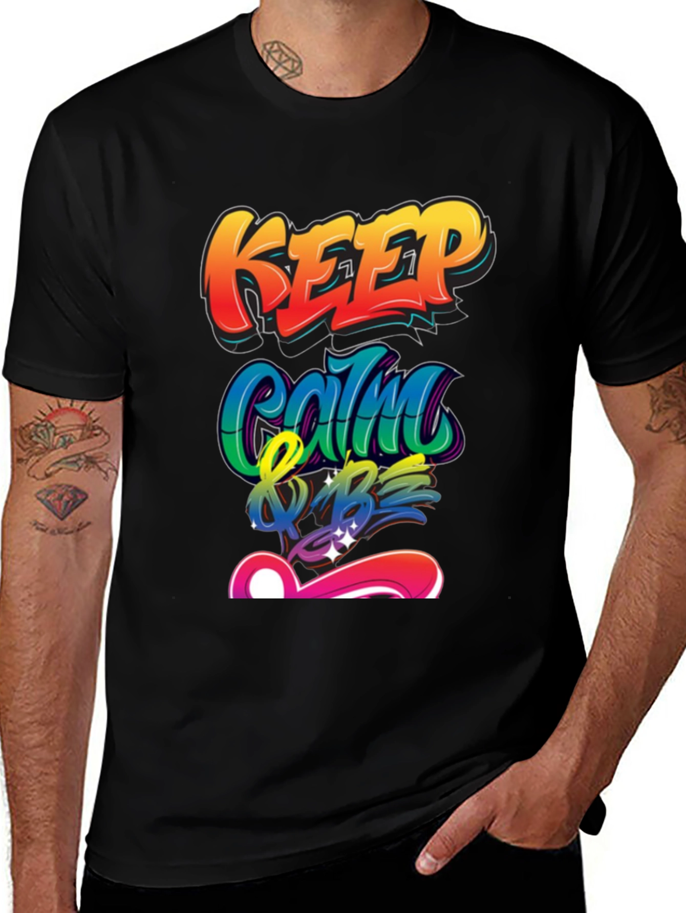 Keep Calm & Be T-Shirt - Graffiti Style Design