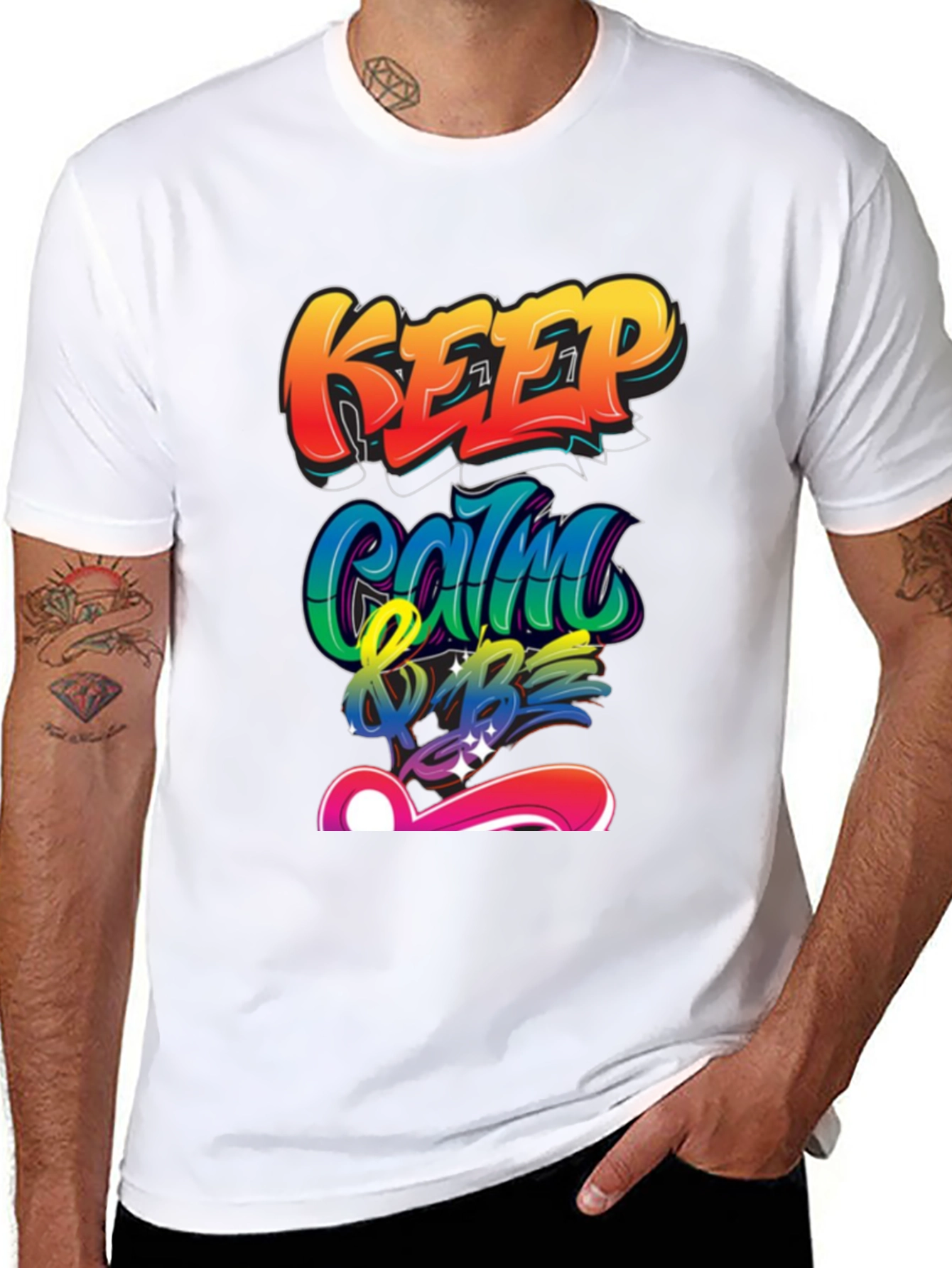 Keep Calm & Be T-Shirt - Graffiti Style Design