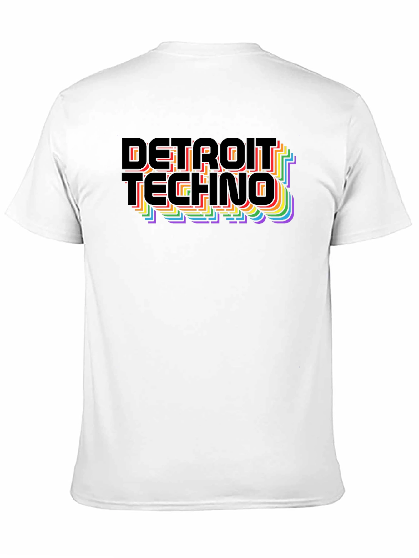 Detroit Techno Rainbow Graphic T-Shirt