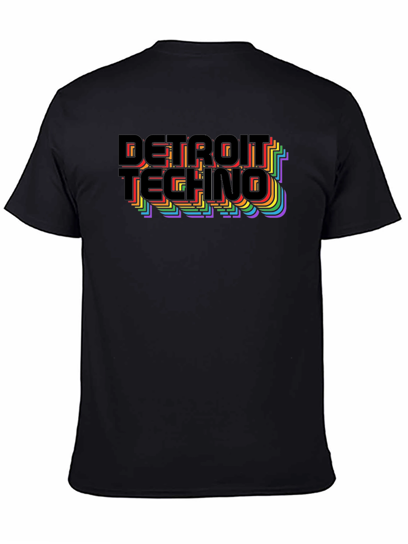 Detroit Techno Rainbow Graphic T-Shirt