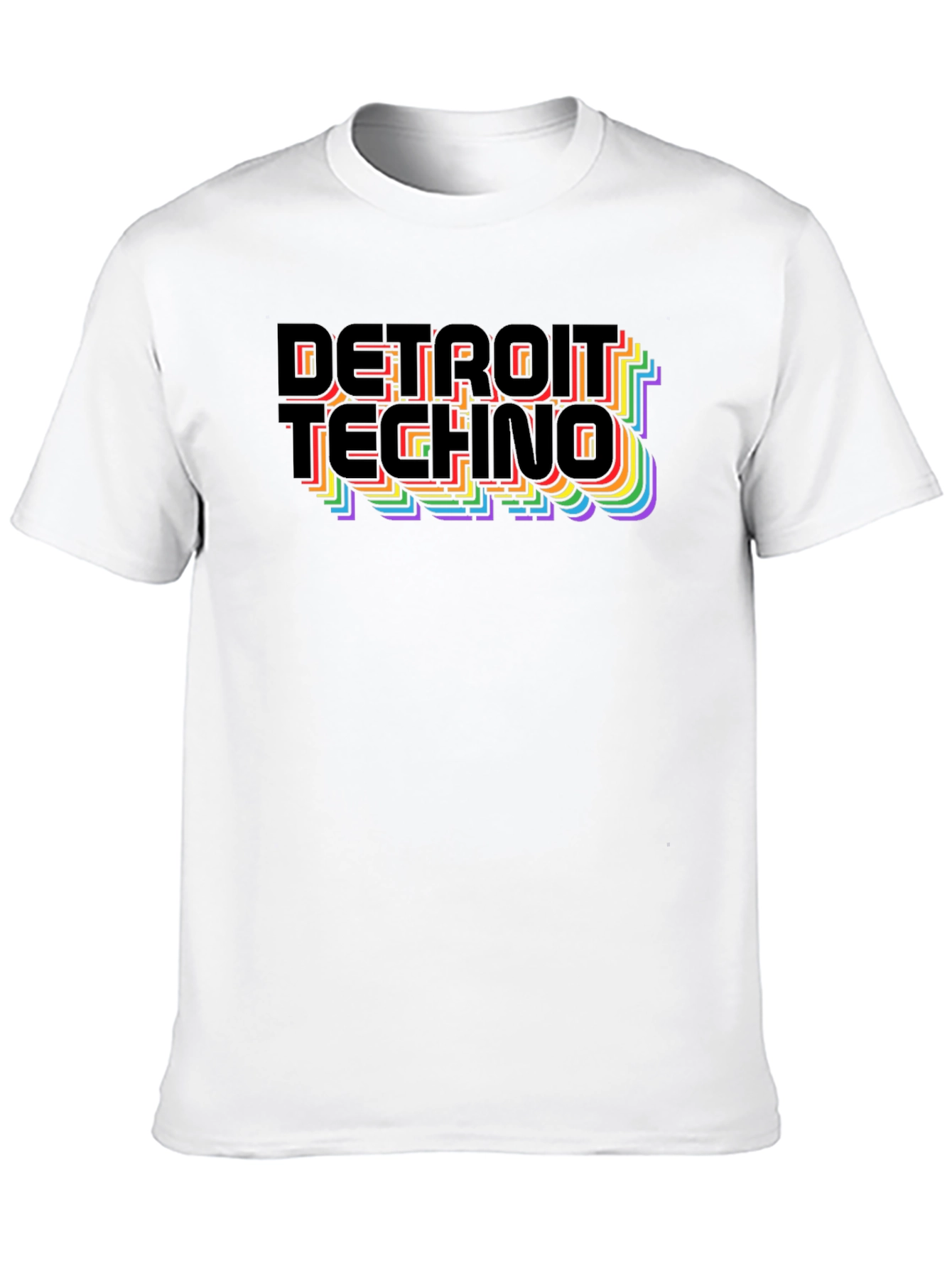 Detroit Techno Rainbow Graphic T-Shirt