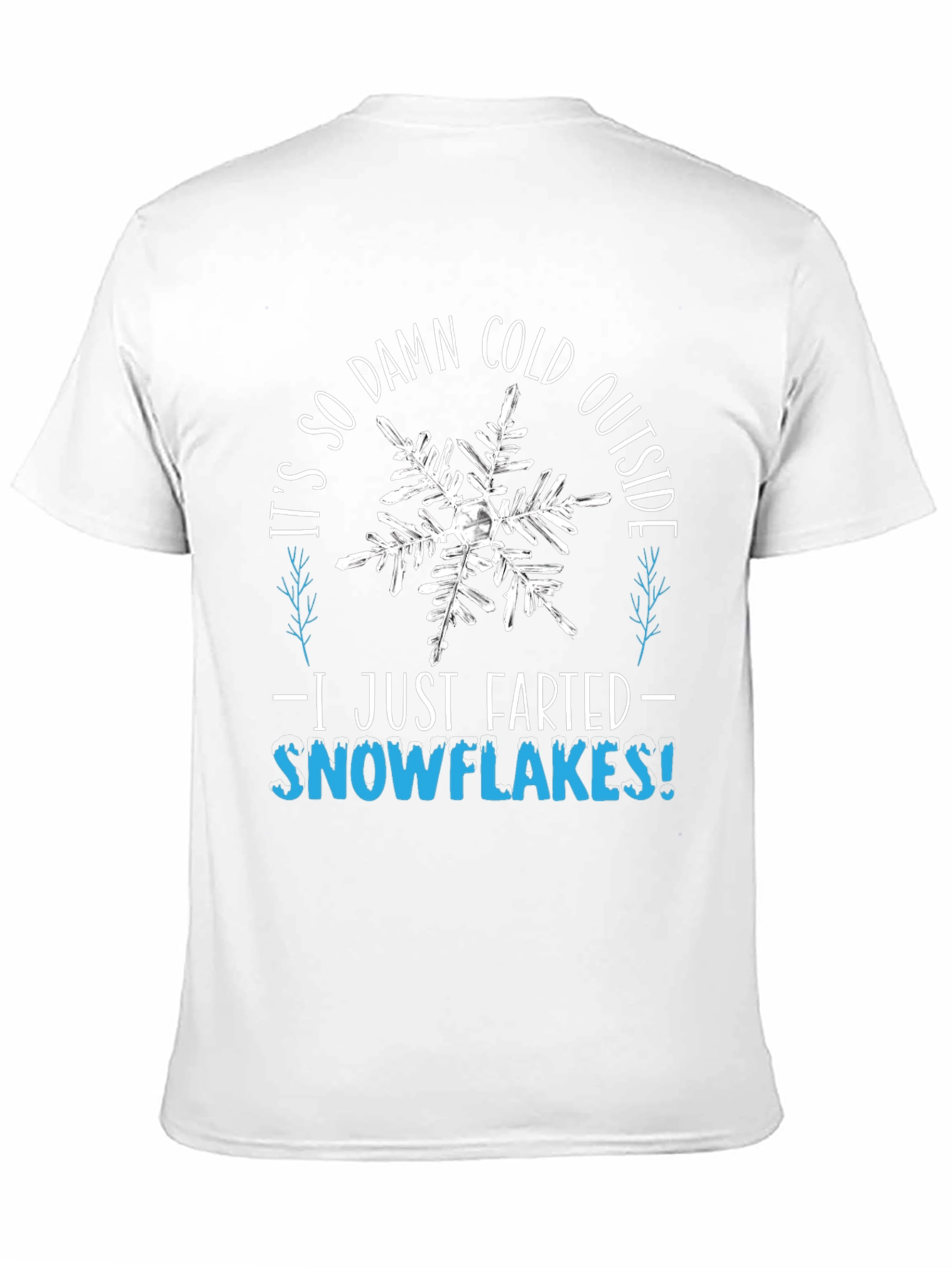 Funny Winter Farting Snowflakes Graphic Tee