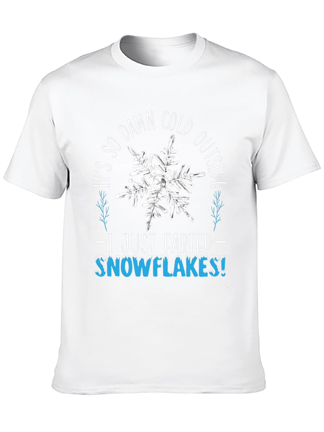 Funny Winter Farting Snowflakes Graphic Tee