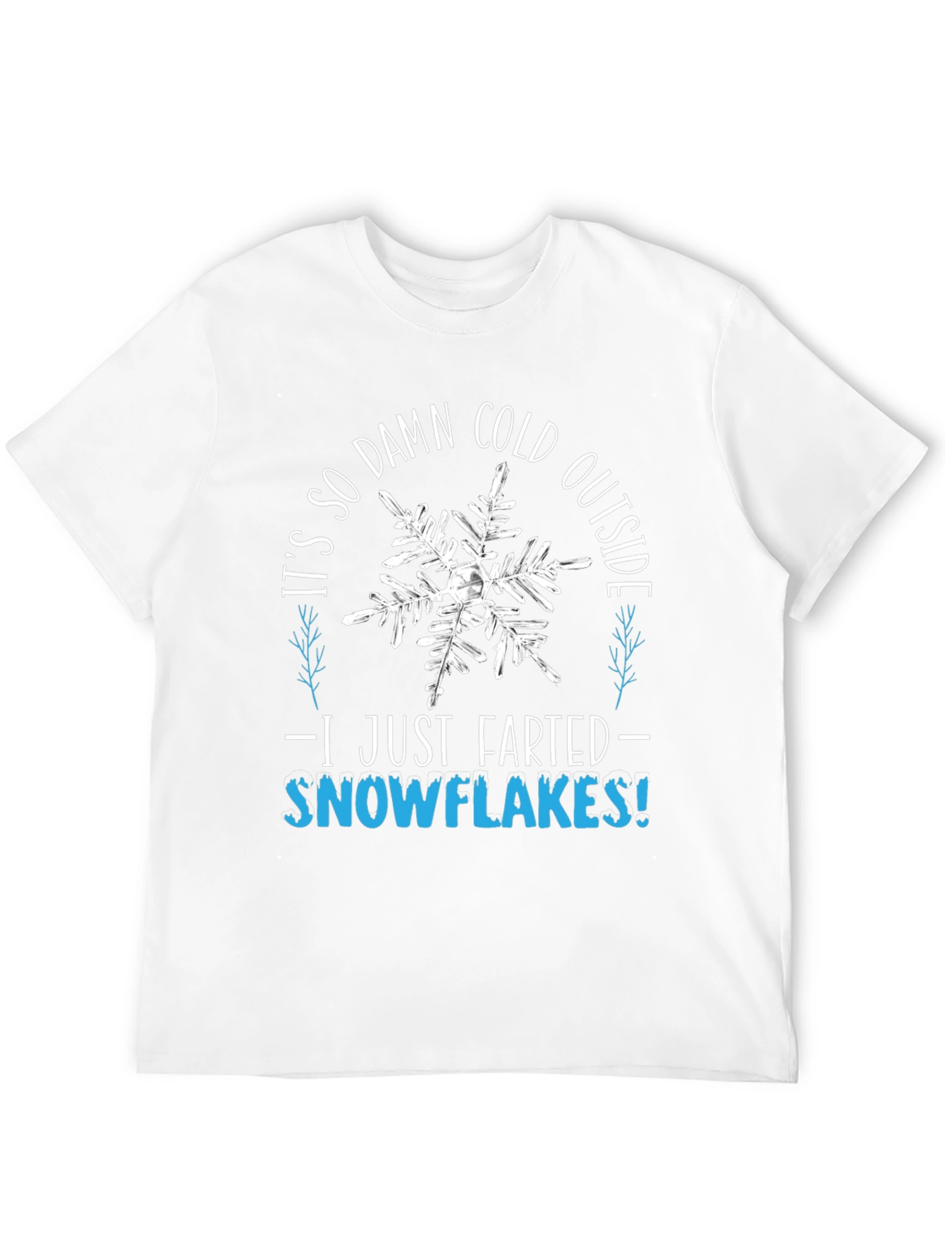 Funny Winter Farting Snowflakes Graphic Tee